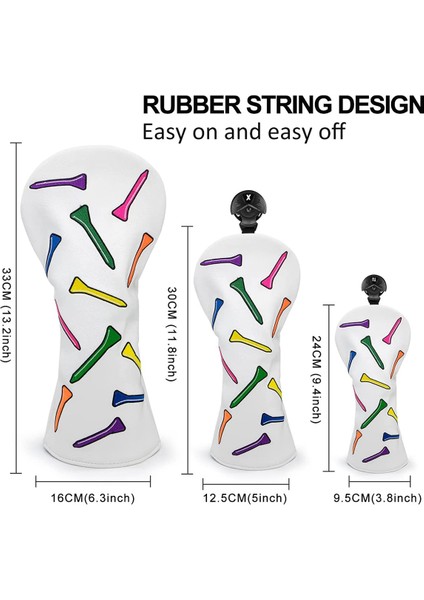 Sürücü, Fairway, Melezler-Golf Sürücüsü Başörtüsü/golf Fairway Ahşap/hibrit Golfçü B Için Tees Desenli Golf Kulübü Kılıfı (Yurt Dışından) indirimleri