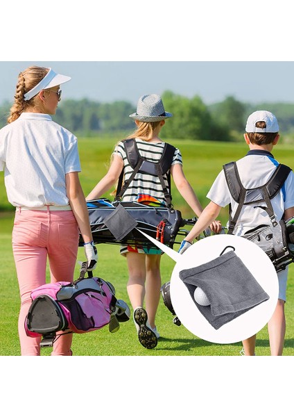 Adet Golf Havlusu Topu Temizleme Havlusu 14X14 cm Fiber Polyester Golf Havlusu Yapış Kanca ile Erkekler Kadınlar Için Golf, Siyah (Yurt Dışından) fırsatları