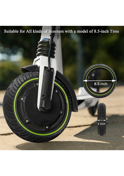 Elektrikli Scooter Için 2 Parça 8 1/2x2 Patlamaya Dayanıklı Lastik 8,5 Inç (Yurt Dışından)