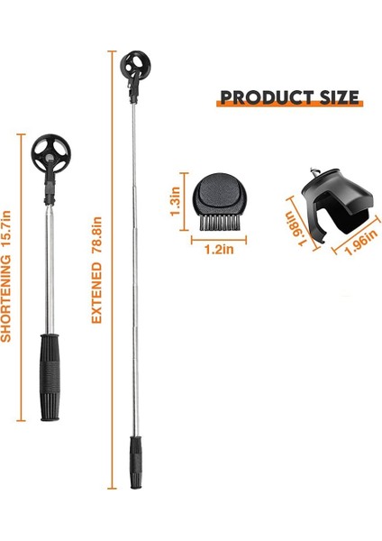 Golf Topu Alıcısı, Atıcı ve Golf Kulübü Temizleme Fırçası Için Golf Topu ile Su Için Teleskopik Golf Topu Alıcısı (Yurt Dışından) fiyatları