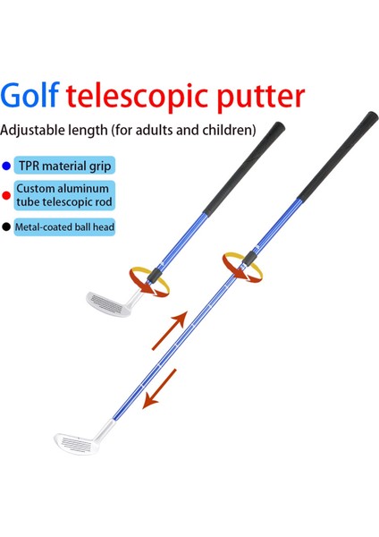 Sağ Veya Sol Elini Kullanan Golfçüler Için Golf Atıcı Iki Bölümlü Ayrılabilir Yonga Kulübü Mavi Kullanın (Yurt Dışından) fiyatları