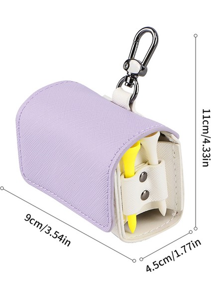 Golf Topu Çanta Kılıfı Renk Bloklu Tees Tutucu Manyetik Metal Askı Tokası 2 Top Pembe (Yurt Dışından) fiyatları