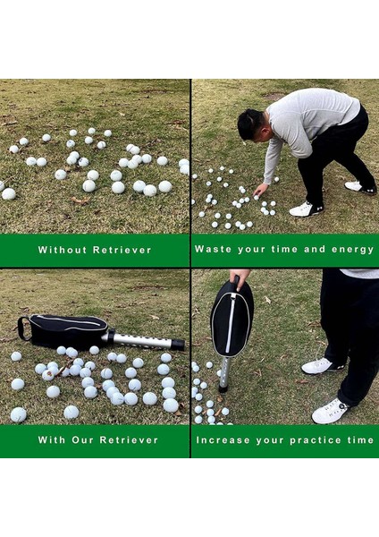 Golf Topu Alıcı Çantası, Alüminyum Alaşımlı Boru Geri Çekilebilir Toplayıcı ve Taşınabilir Cep Depolama (Yurt Dışından) modelleri