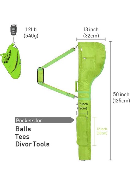 Yeni Golf Kulübü Taşıma Çantası Taşıma Sürüş Aralığı Seyahat Çantası Suya Dayanıklı Katlanabilir Golf Çantası Golf Taşıma Çantası, Yeşil (Yurt Dışından) modelleri