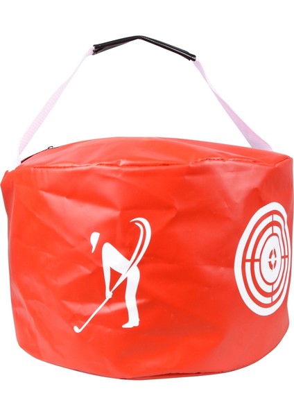 Golf Vuruş Çantası Swing Çantası Swing Trainer Güç Doğruluğu Eğitimine Uygun Kapalı Alan Atış Çantası (Kırmızı) (Yurt Dışından)