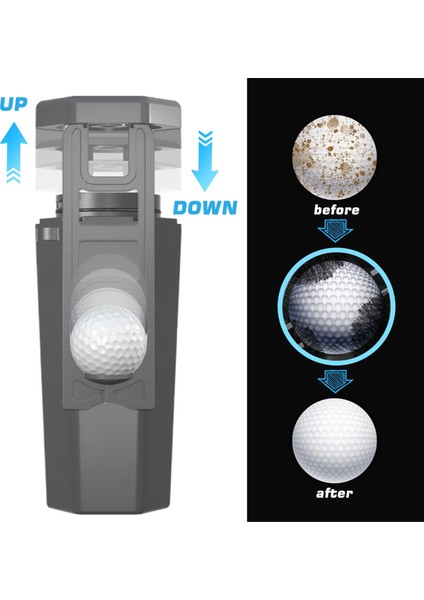Golf Ball Yıkar Portatif Havlu Temizleme Makine Aleti Yeniden Kullanılabilir Açık Sepet Kupası Tutucu Universal Golf Aksesuarları (Yurt Dışından)