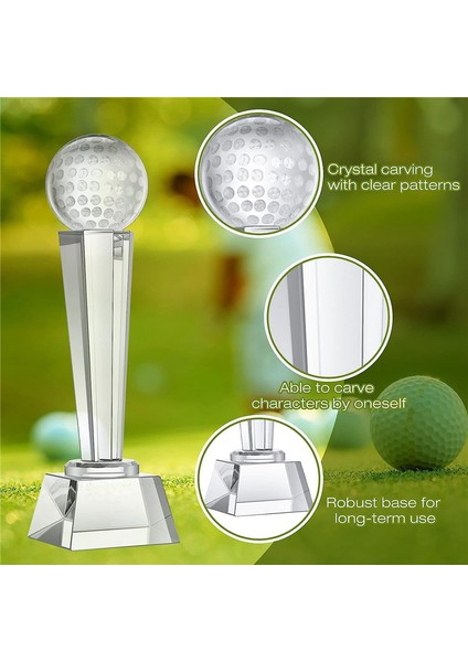 Yetişkinler Çocuklar Için 9x2.8 Inç Kristal Cam Golf Kupası Turnuva Masa Masaüstü Dekor (Yurt Dışından) fiyatları