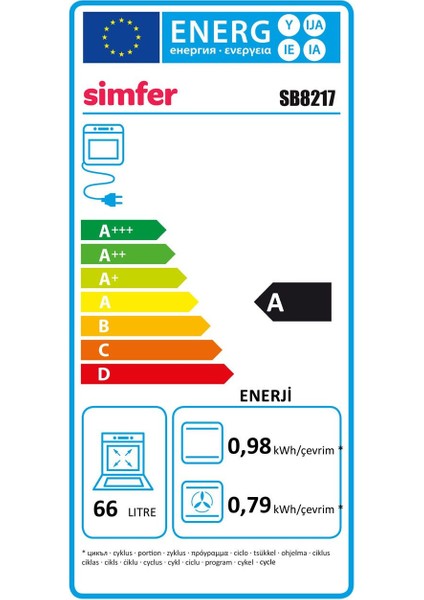 SB8217 Ankastre Fırın