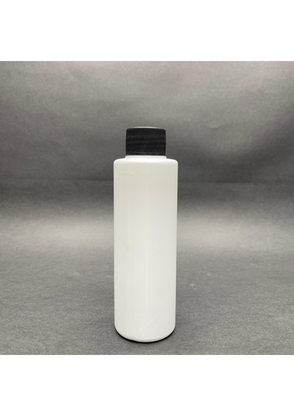 150 cc Mat Beyaz Sert Pe Şişe - Siyah Contalı Kapaklı- 150ML Plastik Şişe x 10 Adet