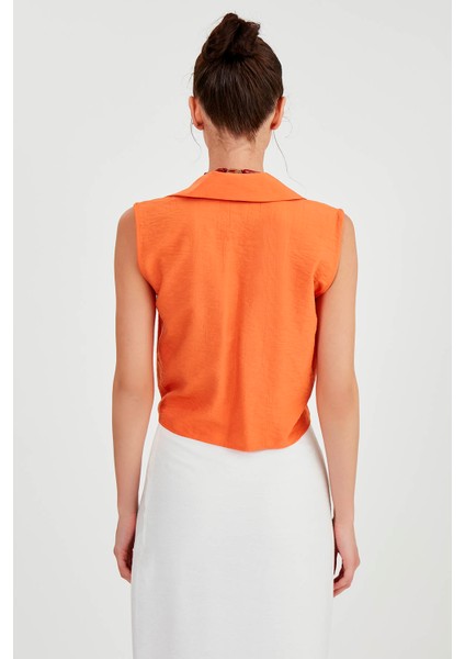 Önden Bağlamalı Sıfır Kol Bluz indirimleri