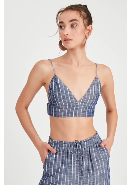 Ip Askılı Çizgili Büstiyer modelleri