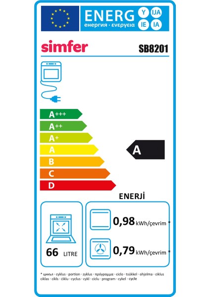 SB8201 Ankastre Fırın