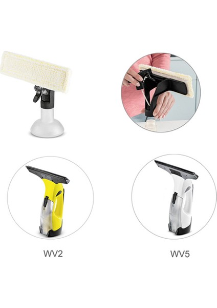 Karcher Wv2 /5 Cam Temizleme Makinesi Için 4 Adet Mikrofiber Paspas Bezi (Yurt Dışından)