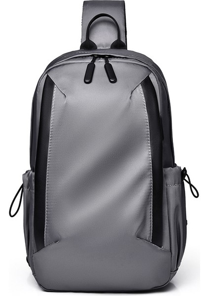 Rahat Basit Büyük Kapasiteli Omuz Çantası Spor Tarzı Crossbody Çanta Su Geçirmez Motosiklet Göğüs Çantası (Yurt Dışından)