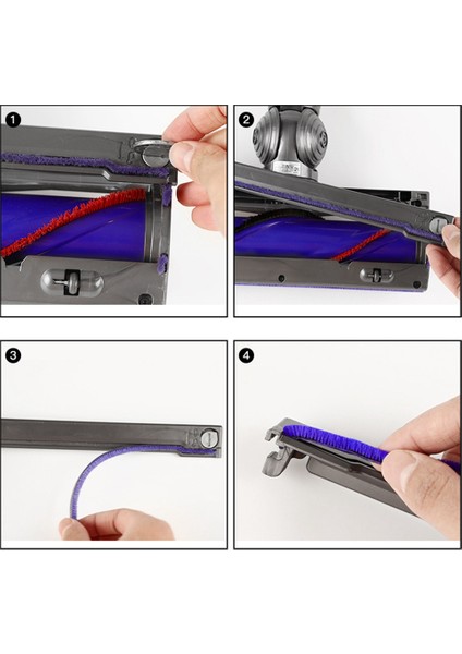 Dyson V8 V10 Yumuşak Silindir Kafası Için 5 Adet, 4 Kadife +1 Cımbız (Yurt Dışından) fiyatları