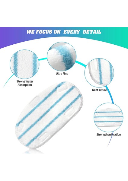 12'li Mikrofiber Yedek Buharlı Paspas Bezi Pedleri (Yurt Dışından) indirimleri