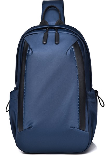 Rahat Basit Büyük Kapasiteli Omuz Çantası Spor Tarzı Crossbody Çanta Su Geçirmez Motosiklet Göğüs Çantası (Yurt Dışından)