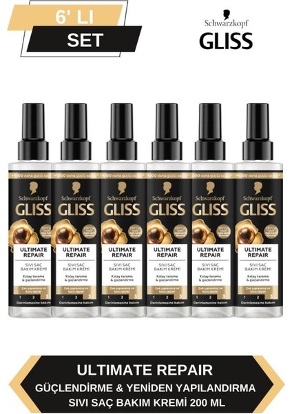 Ultimate Repair Sıvı Saç Kremi 200ML x 6'lı Set fırsatları