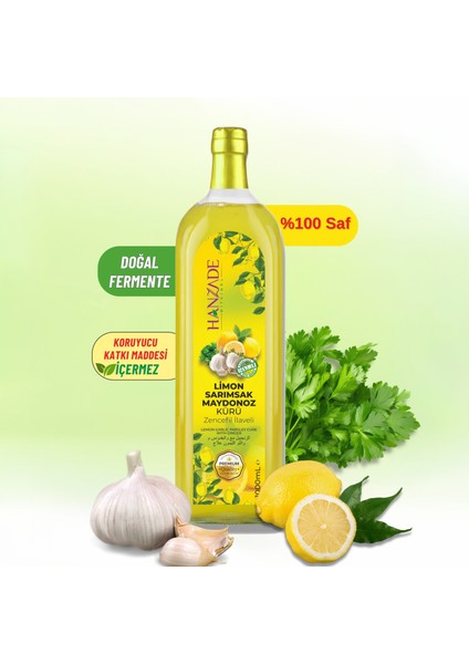 Limon Sarımsak Maydanoz Kürü 1 Litre Cam Şişe