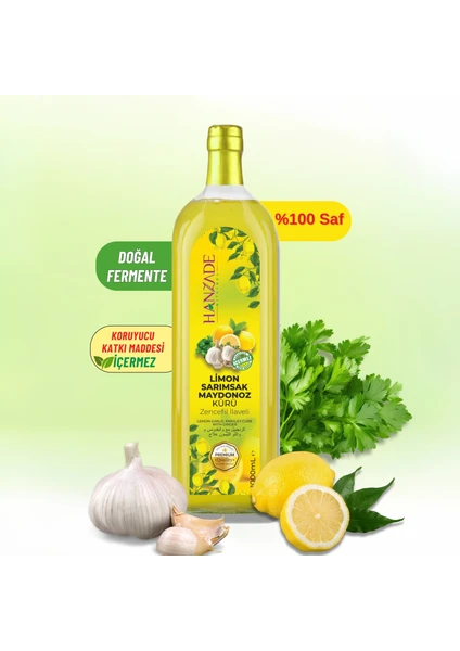 Hanzade Bitkisel Limon Sarımsak Maydanoz Kürü 1 Litre Cam Şişe