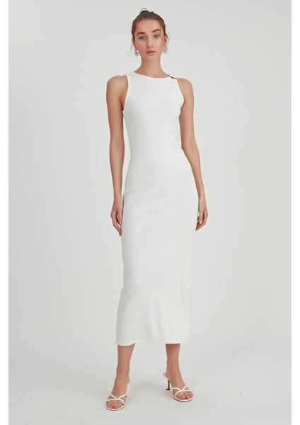 Omuzu Tokalı Uzun Örme Elbise fırsatları