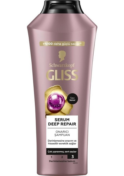 Serum Deep Repair Şampuan 400 ml x 2 Adet + Sıvı Saç Kremi 200 ml modelleri