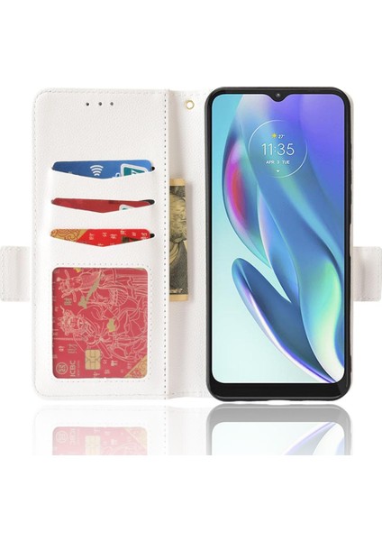 Motorola Moto G50 5g Cüzdan Manyetik Kart Yuvaları Tutucu Yan Pu (Yurt Dışından)