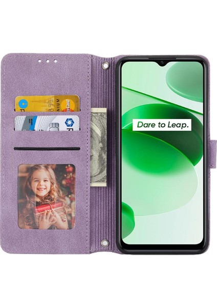 Realme C35 Kickstand Manyetik Kapatma Pu Deri Cüzdan Için Flip Case (Yurt Dışından) indirimleri