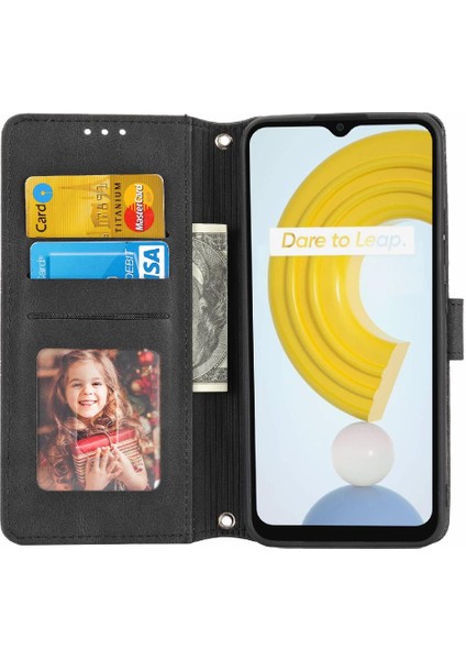 Realme C11 2021 Cüzdan Kılıf Için Flip Case Darbeye Koruyucu Manyetik (Yurt Dışından)