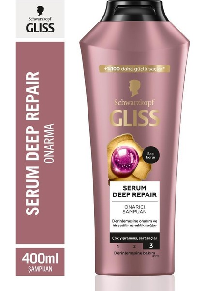 Serum Deep Repair Onarıcı Şampuan 400 ml ve Durulanmayan Sıvı Saç Kremi 200 ml