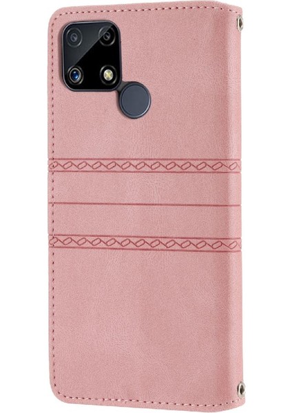 Realme C15 Için Flip Case/realme C12 Kickstand Darbeye Koruyucu Cüzdan (Yurt Dışından)