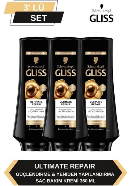 Ultimate Repair Saç Kremi 360ML x 3'lü Set