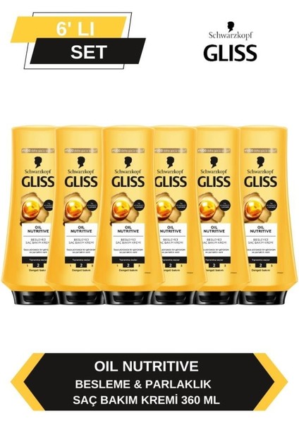 Oil Nutritive Saç Kremi 360ML x 6'lı Set
