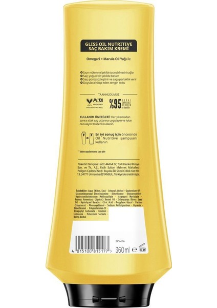 Oil Nutritive Saç Kremi 360ML x 6'lı Set