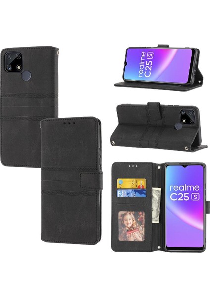 Realme C15 Için Flip Case/realme C12 Kickstand Darbeye Koruyucu Cüzdan (Yurt Dışından)