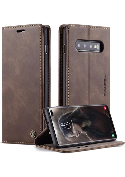 Samsung Galaxy S10 Artı Manyetik Kapatma Darbeye Kapak Pu Için Flip Case (Yurt Dışından)