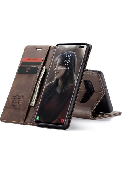 Samsung Galaxy S10 Artı Manyetik Kapatma Darbeye Kapak Pu Için Flip Case (Yurt Dışından)