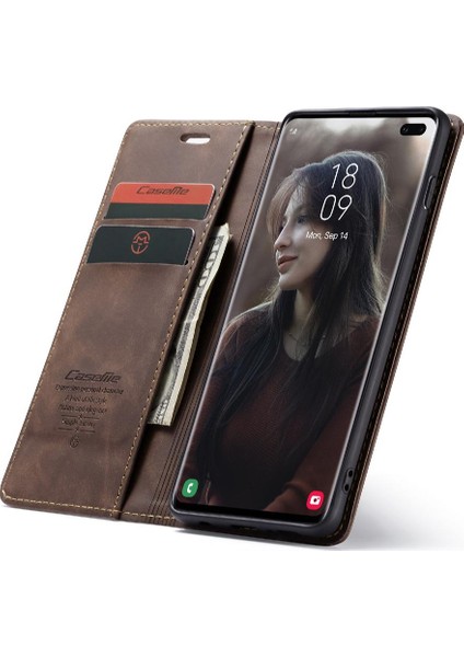 Samsung Galaxy S10 Artı Manyetik Kapatma Darbeye Kapak Pu Için Flip Case (Yurt Dışından)