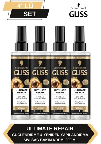 Ultimate Repair Sıvı Saç Kremi 200ML x 4'lü Set