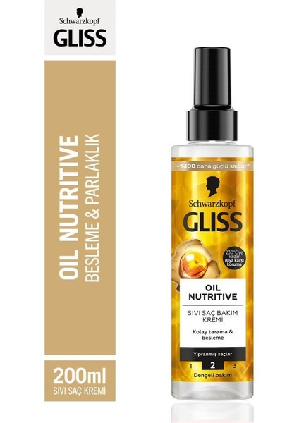 Oil Nutritive Sıvı Saç Kremi 200ML x 6'lı Set