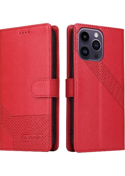 Iphone 14 Için Flip Case Pro Max Premium Deri Premium Deri Iki (Yurt Dışından)