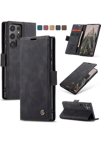 Mays Shop Samsung Galaxy S24 Için Flip Case Ultra 5g Flip Folio Kitap Manyetik Kapatma (Yurt Dışından)