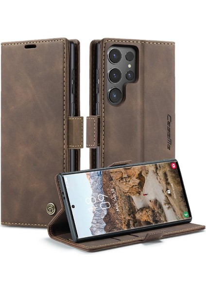 Samsung Galaxy S24 Için Flip Case Ultra 5g Flip Folio Kitap Manyetik Kapatma (Yurt Dışından) modelleri
