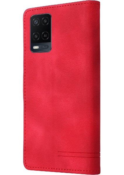 Oppo A54 4g Deri Kılıf Için Flip Case Darbeye Basit Iş Çevirme (Yurt Dışından)