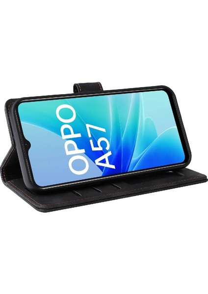 Oppo A57 4g Için Flip Case Kapak Cüzdan Darbeye Basit Iş (Yurt Dışından)