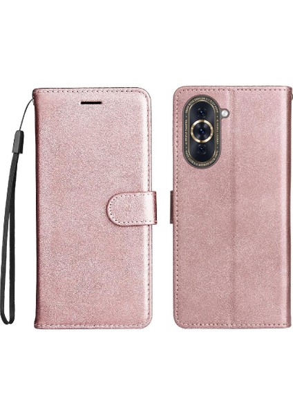 Huawei Nova 10 Için Flip Case Klasik Düz Renk Iş Cüzdan Telefon (Yurt Dışından)
