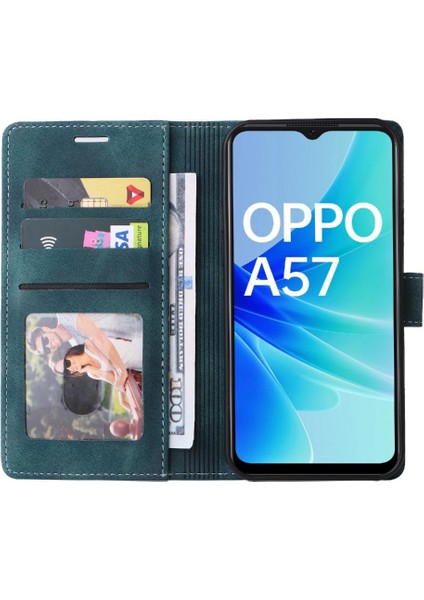 Oppo A57 4g Için Flip Case Kapak Cüzdan Darbeye Basit Iş (Yurt Dışından)