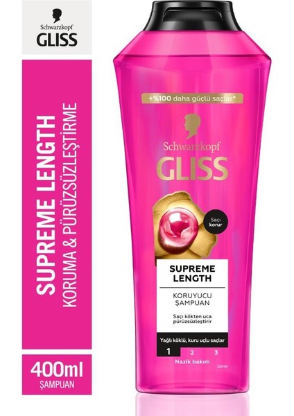 Supreme Length Şampuan 400 ml x 2 Adet + Saç Kremi 360 ml