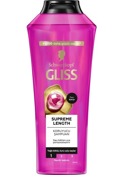 Supreme Length Şampuan 400 ml x 2 Adet + Saç Kremi 360 ml