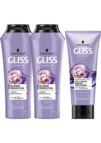 Blonde Perfector Mor Şampuan 250 ml x 2 Adet + Mor Maske 200 ml